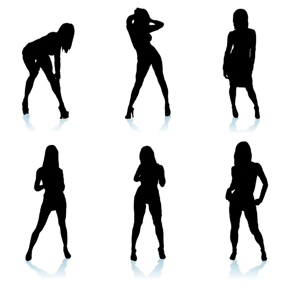 Sexy woman silhouette — Stock Vector