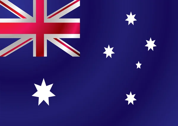 Ondulação da bandeira australiana — Vetor de Stock
