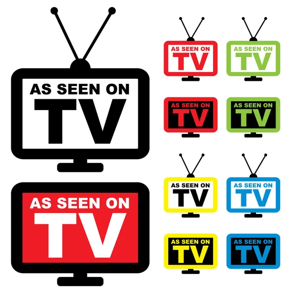 Como se ve en la televisión — Archivo Imágenes Vectoriales