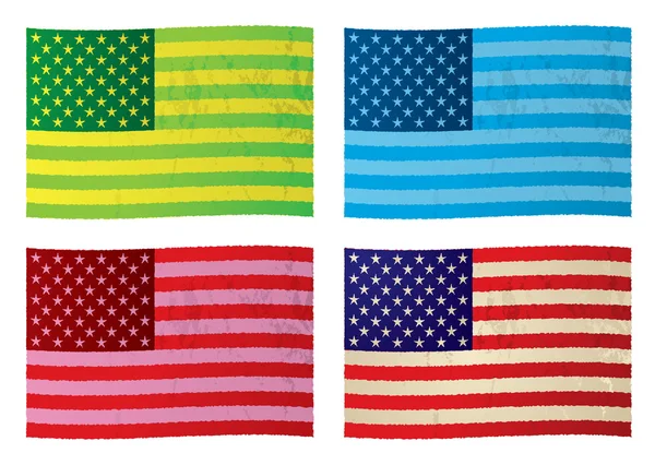 Bandiere grunge americane — Vettoriale Stock