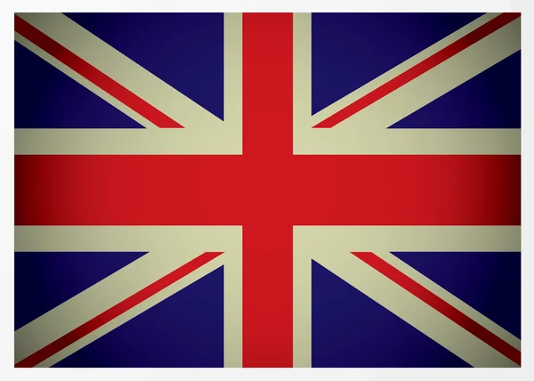 Bandera británica envejecida — Vector de stock