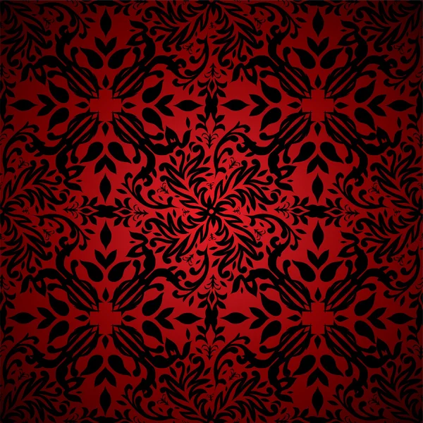 Abstraktní květinové horká červená — Stockový vektor