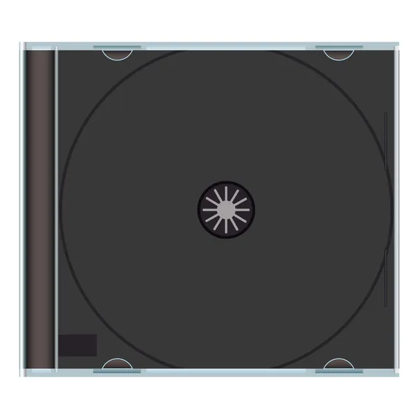 Tomma CD-fodral svart — Stock vektor