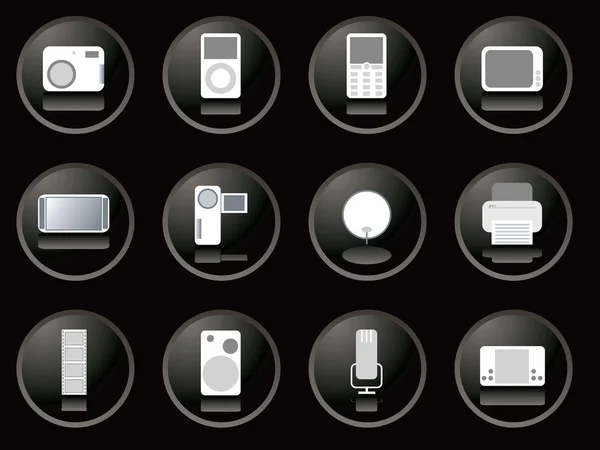 Boutons Blackberry gadgets — Image vectorielle