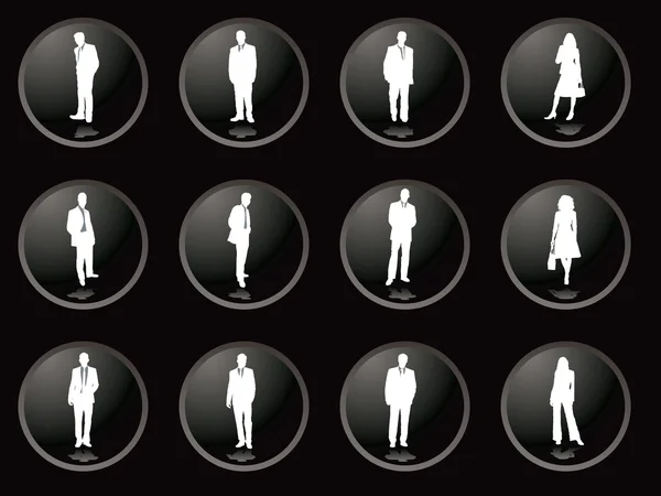 Blackberry boutons hommes d'affaires — Image vectorielle