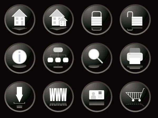 Blackberry boutons web — Image vectorielle