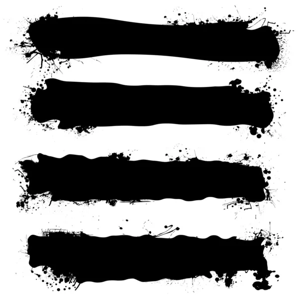 Zwarte inkt banner — Stockvector