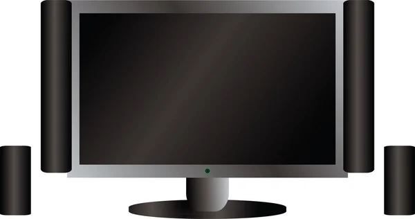 Zwarte LCD-zilver — Stockvector