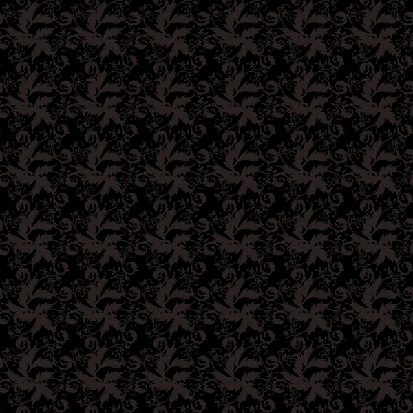 Carrelage floral noir — Image vectorielle