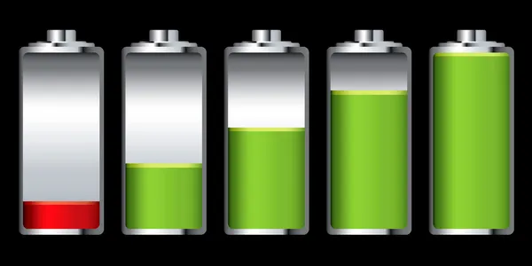Étape de charge de batterie — Image vectorielle