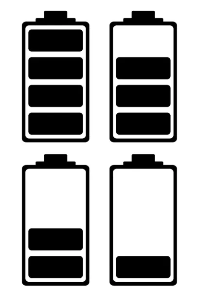 Ícone simples de carga da bateria — Vetor de Stock