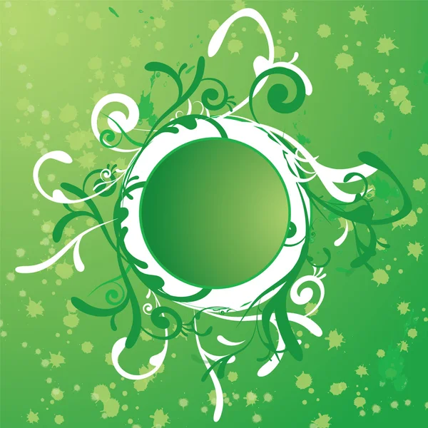 Scrolling logo green — Stock Vector