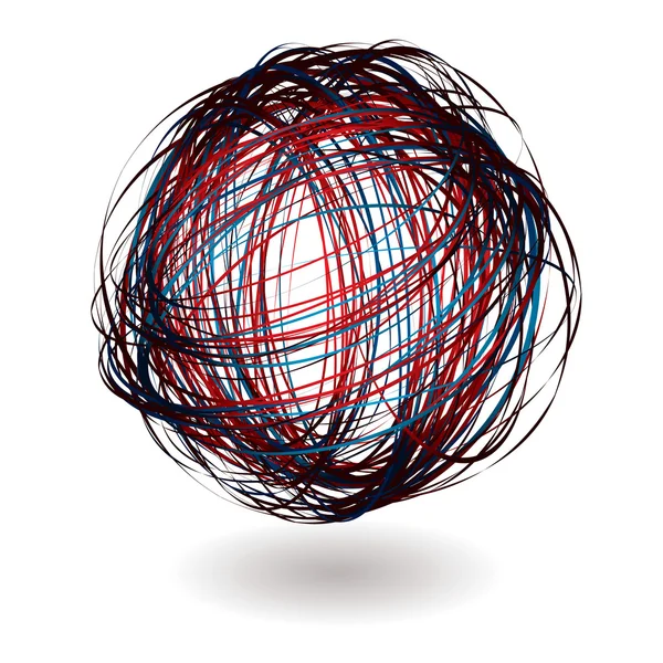 自由曲线红球 — 图库矢量图片