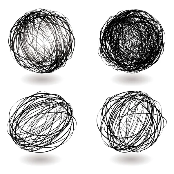 Scribble nest variation — Stock Vector