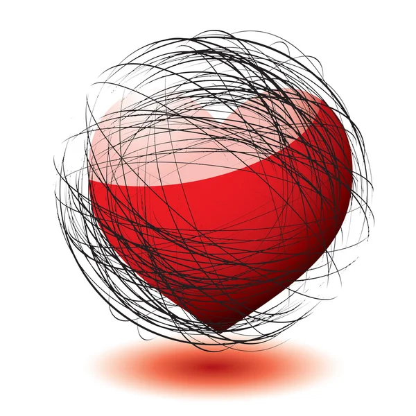 Scribble amour — Image vectorielle