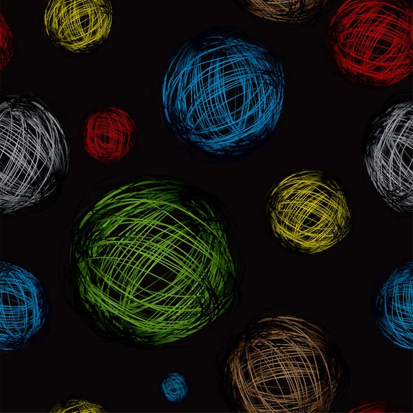 Scribble boule couleur noir — Image vectorielle