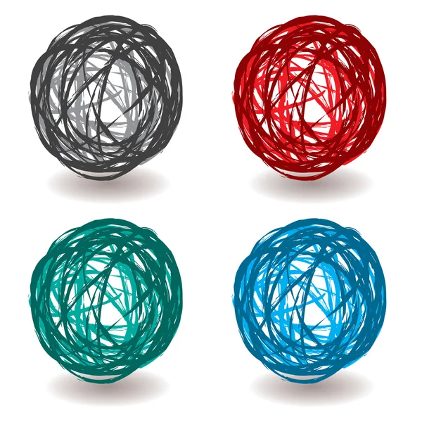 Scribble balle abstraite — Image vectorielle