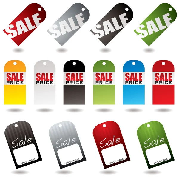 Sale tags collection — Stock Vector