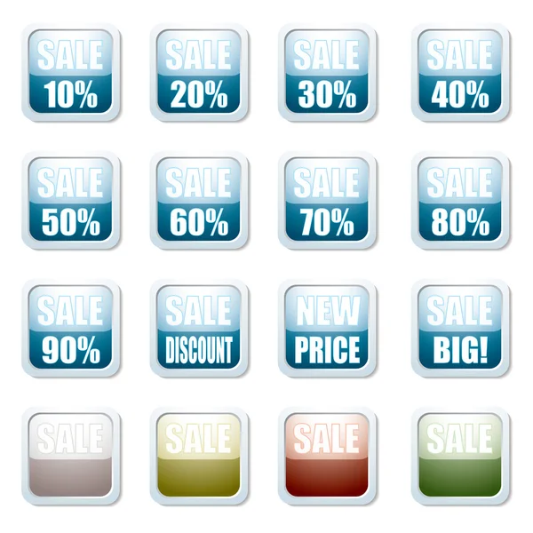 Sale discount button — Stock Vector