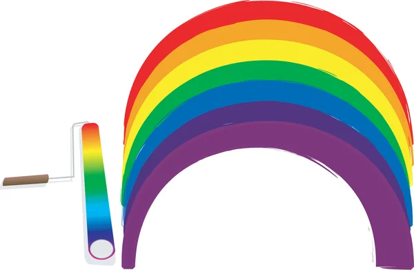 Rodillo arco iris — Vector de stock