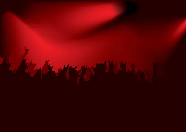 Concert rock rouge — Image vectorielle