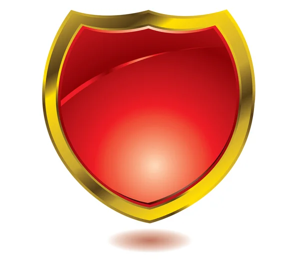 Red shield — Stock Vector