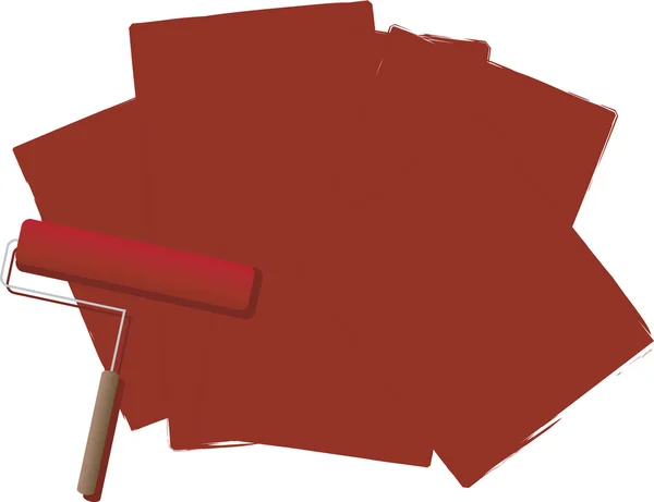 Rouleau rouge — Image vectorielle