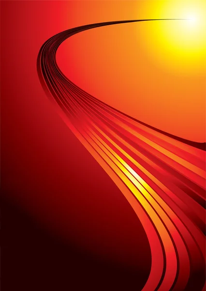 Red hot strand — Stock Vector