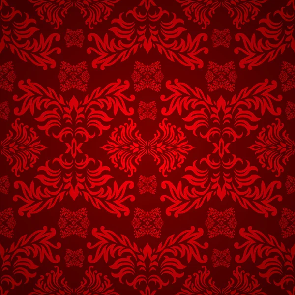 Gotico floreale rosso — Vettoriale Stock