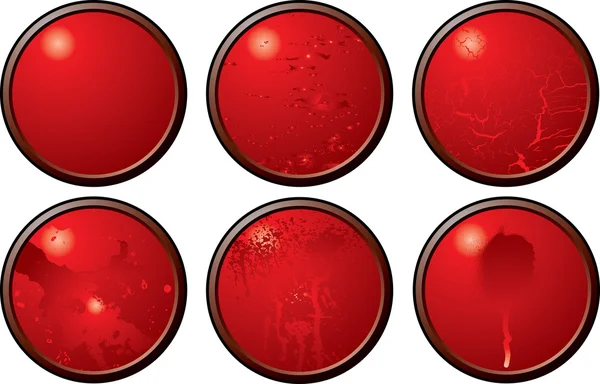 Variación botón rojo — Vector de stock