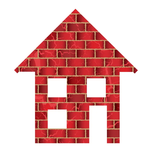 Kırmızı tuğla ev — Stok Vektör