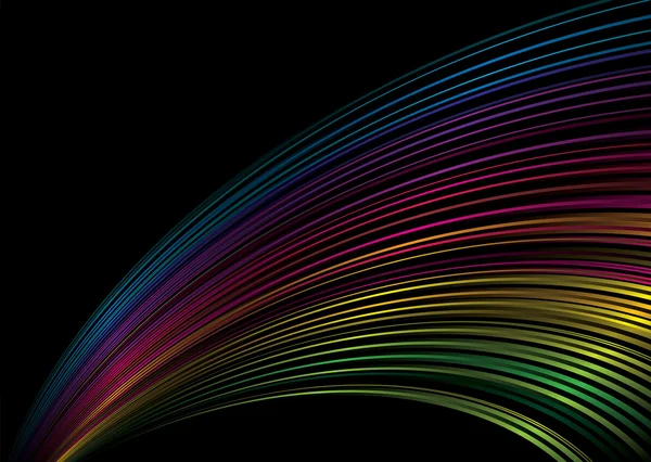 彩虹条纹的土星 — 图库矢量图片