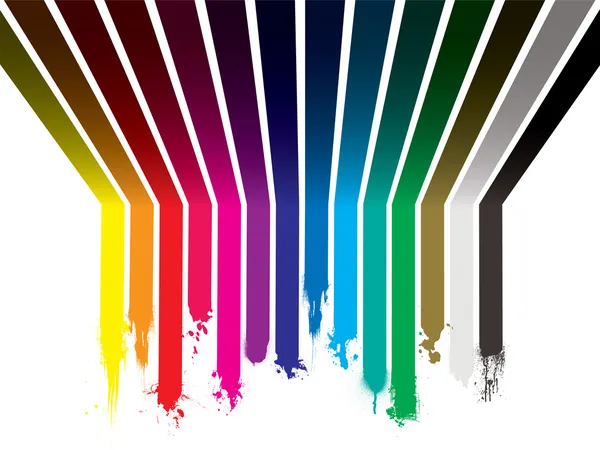 Rainbow paint dribble — Stock Vector