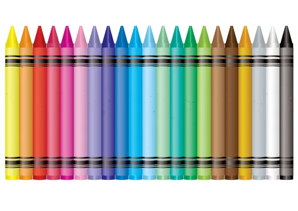 Crayón arco iris — Vector de stock