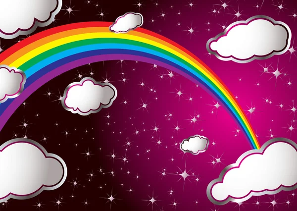 Rainbow cloud — Stock Vector