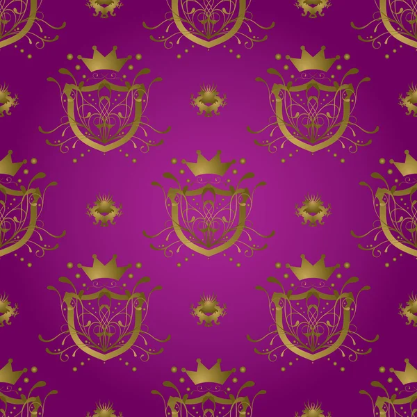 Escudo púrpura — Vector de stock