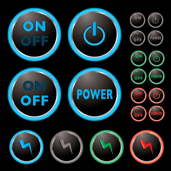 Power κουμπιά — Διανυσματικό Αρχείο