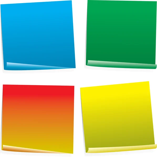 Post it col variation — Stock Vector