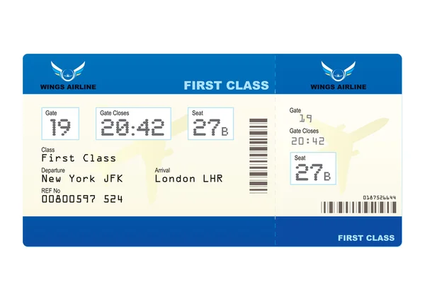 Билет на самолет — стоковый вектор