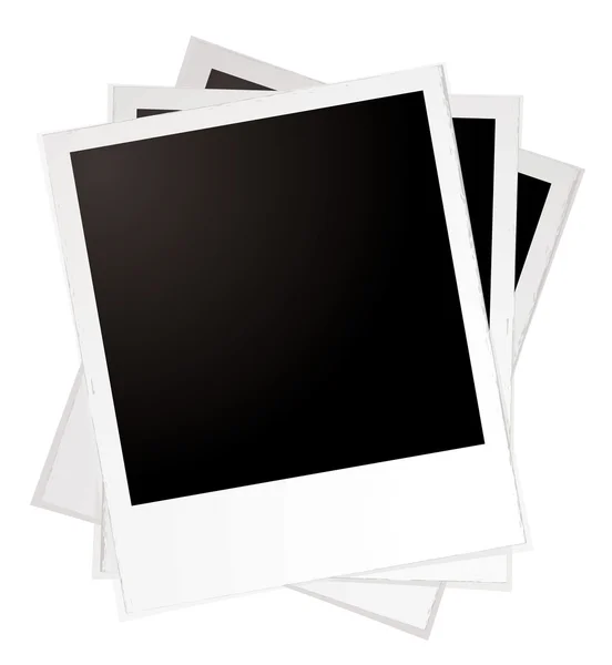 Plain polaroid pile — Stock Vector