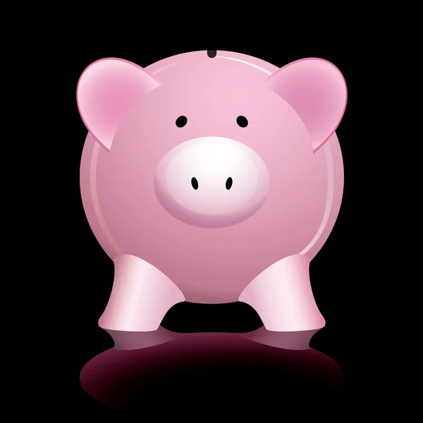 Banco Piggy rosa — Vetor de Stock