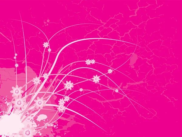 Pink floral girlie — Stock Vector