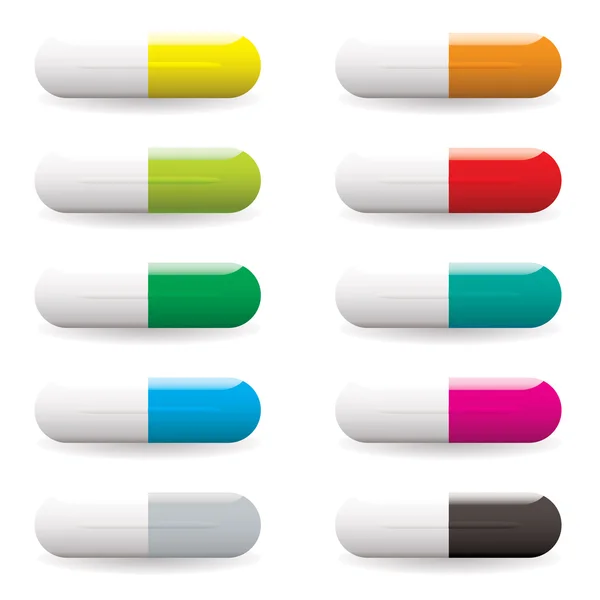 Variation der Pille — Stockvektor