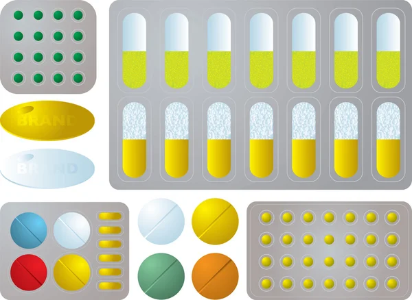 Collezione di pillole — Vettoriale Stock