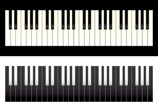 Kontrast Klaviertastatur — Stockvektor