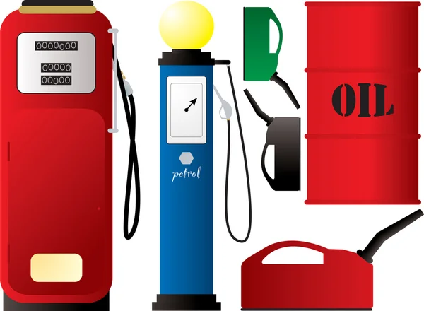 Petrol pumps — Stock Vector