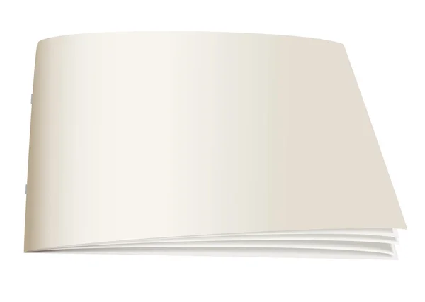 Papír könyv hátsó szög — Stock Vector