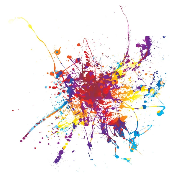 Paint splat rainbow — Stock Vector