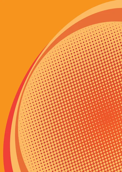 Orange halftone background — Stock Vector