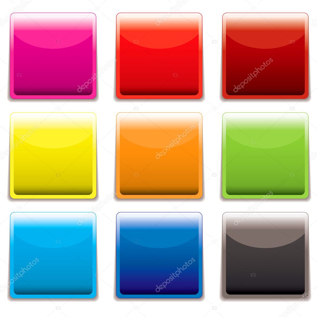 Square plastic web icon